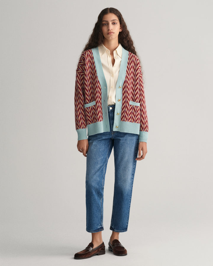 GANT Multicolor Herringbone Cardigan/Pulover 4802138