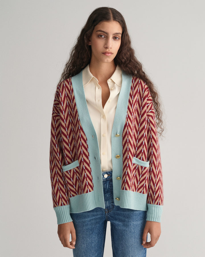 GANT Multicolor Herringbone Cardigan/Pulover 4802138