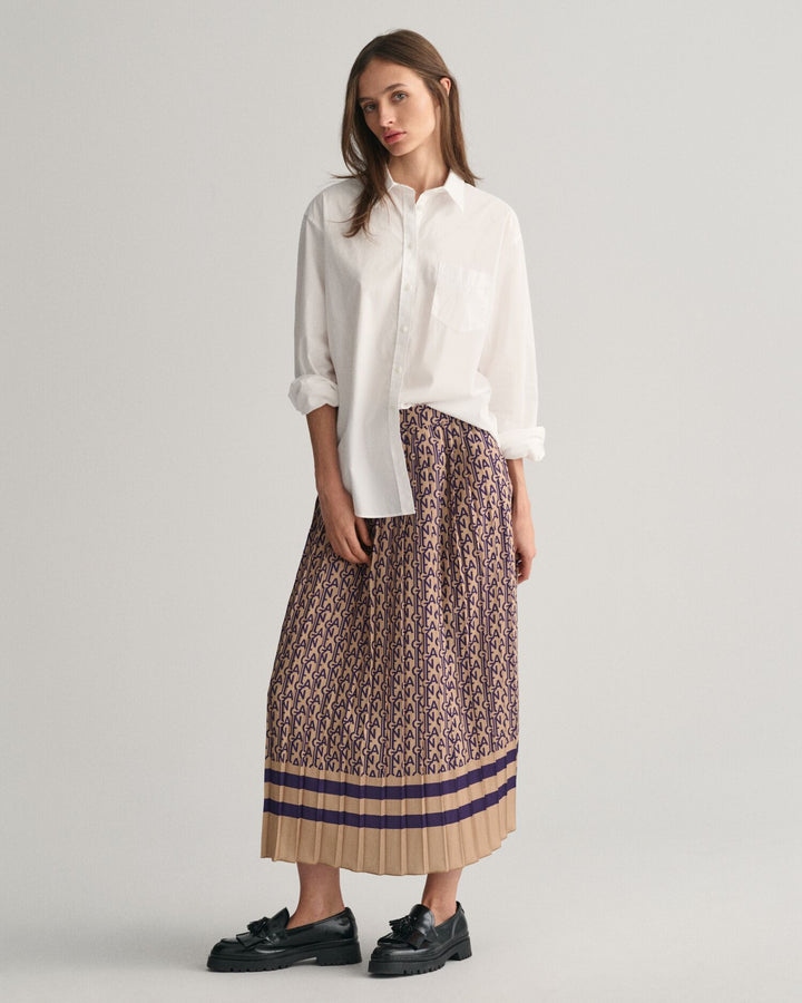 GANT Monogram Print Pleated Skirt/Suknja 4400136