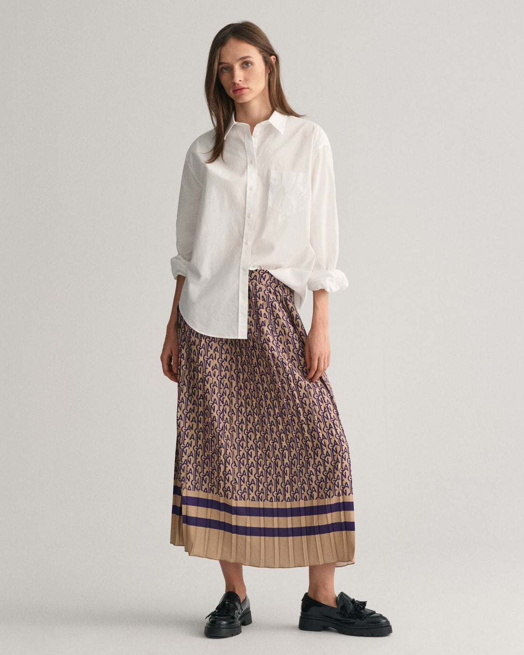 GANT Monogram Print Pleated Skirt/Suknja 4400136