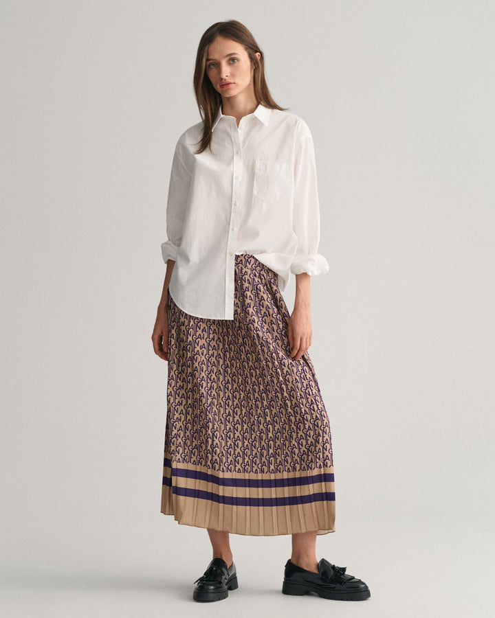 GANT Monogram Print Pleated Skirt/Suknja 4400136