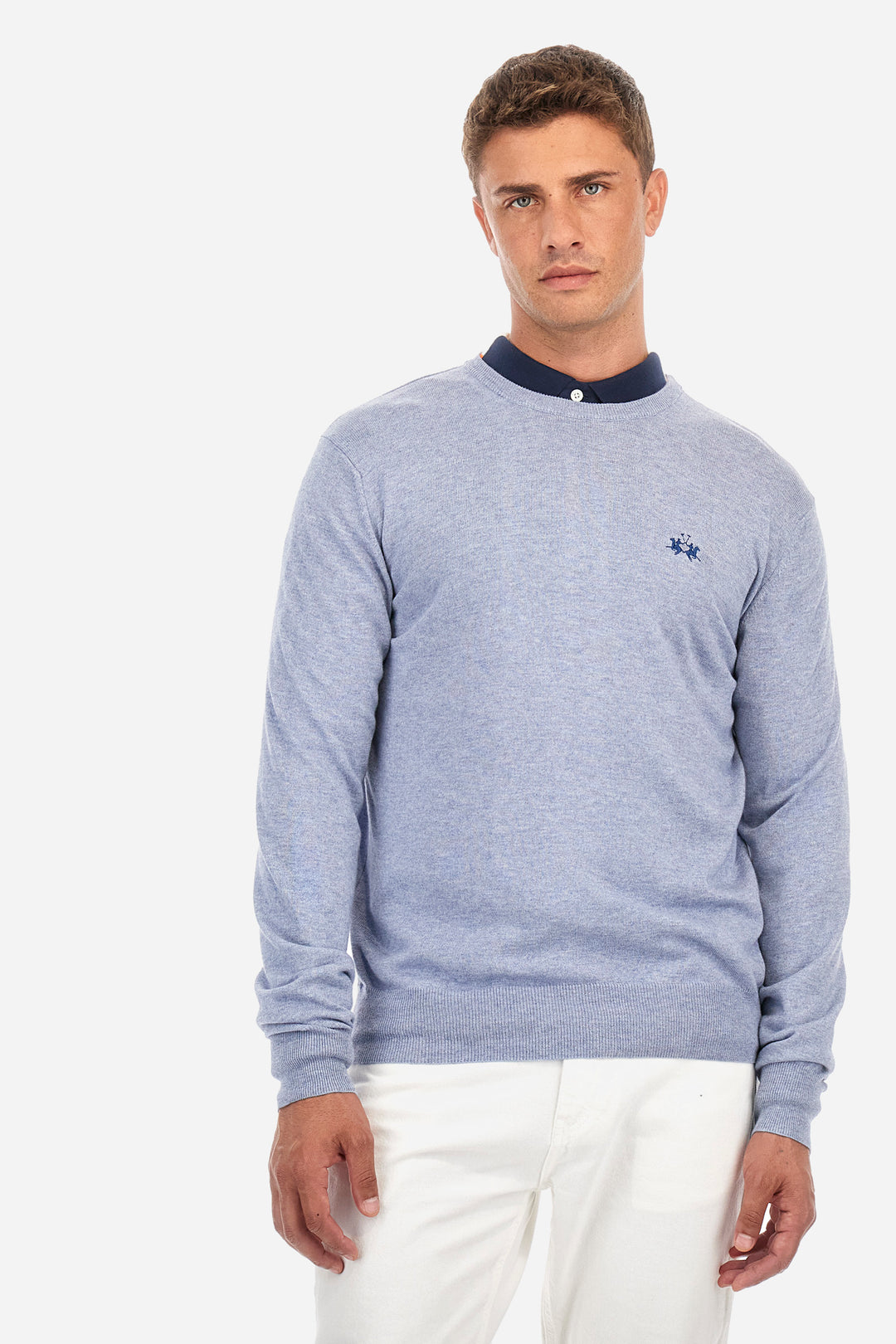 La Martina Man Sweater Basic Cotton Wool /Pulover ZMS002YW091