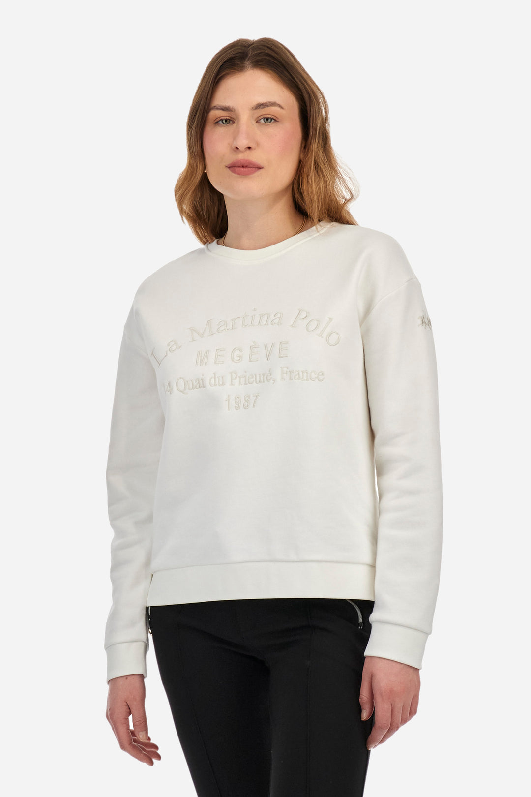 La Martina Woman Crewneck Fleece / Pulover ZWF300-FP559