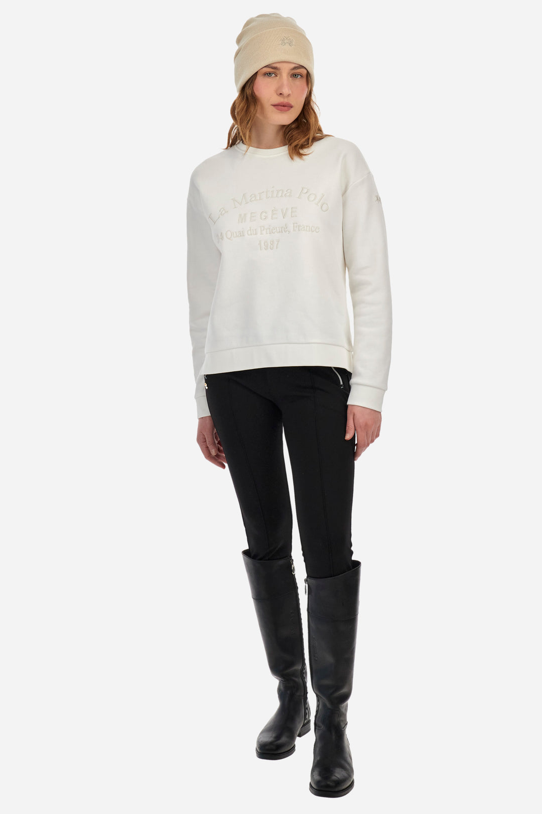 La Martina Woman Crewneck Fleece / Pulover ZWF300-FP559