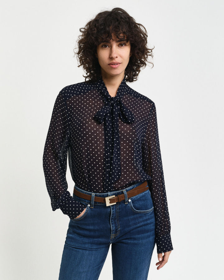 GANT Regular Dot Print Bow Blouse/Košulja 4300394