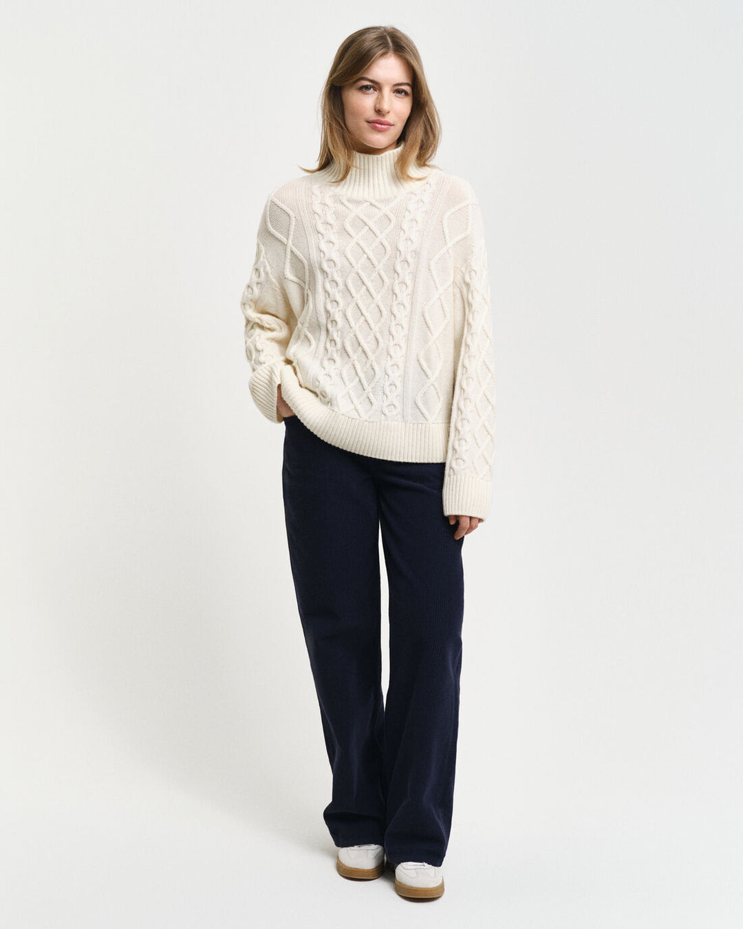 GANT Cable Knit Stand Collar/Pulover 4805285