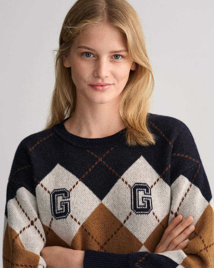 GANT Argyle C-Neck Sweater / Pulover 4802115