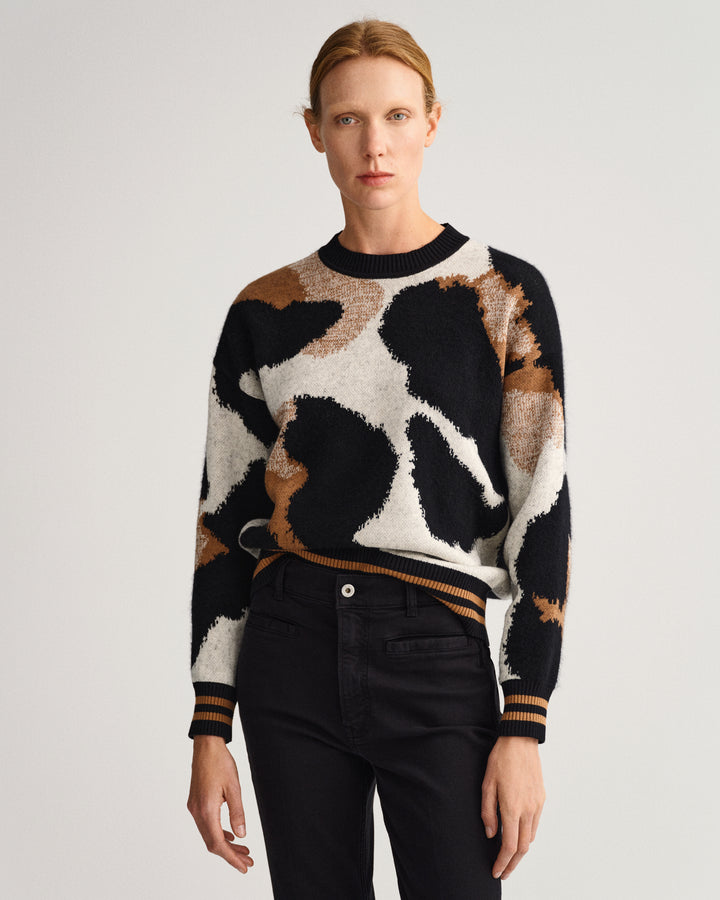 GANT Leopard Intarsia C-Neck/ Pulover 4806142